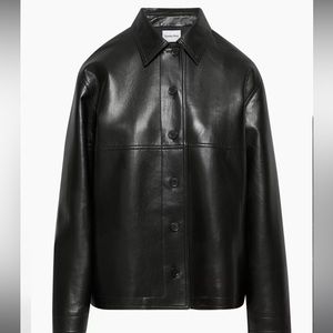 NEVER WORN Black Aritiza Gabby Shirt Jacket, vegan leather